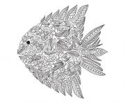 Coloriage zentangle poisson par artnataliia 